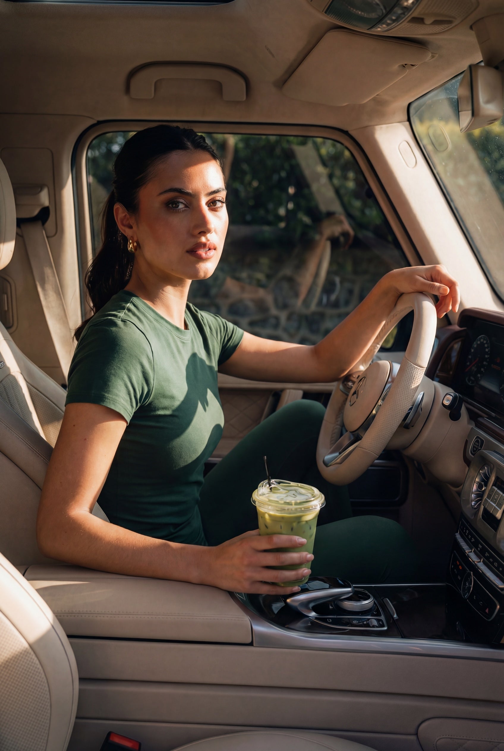 Fitted T-shirt | Dark green