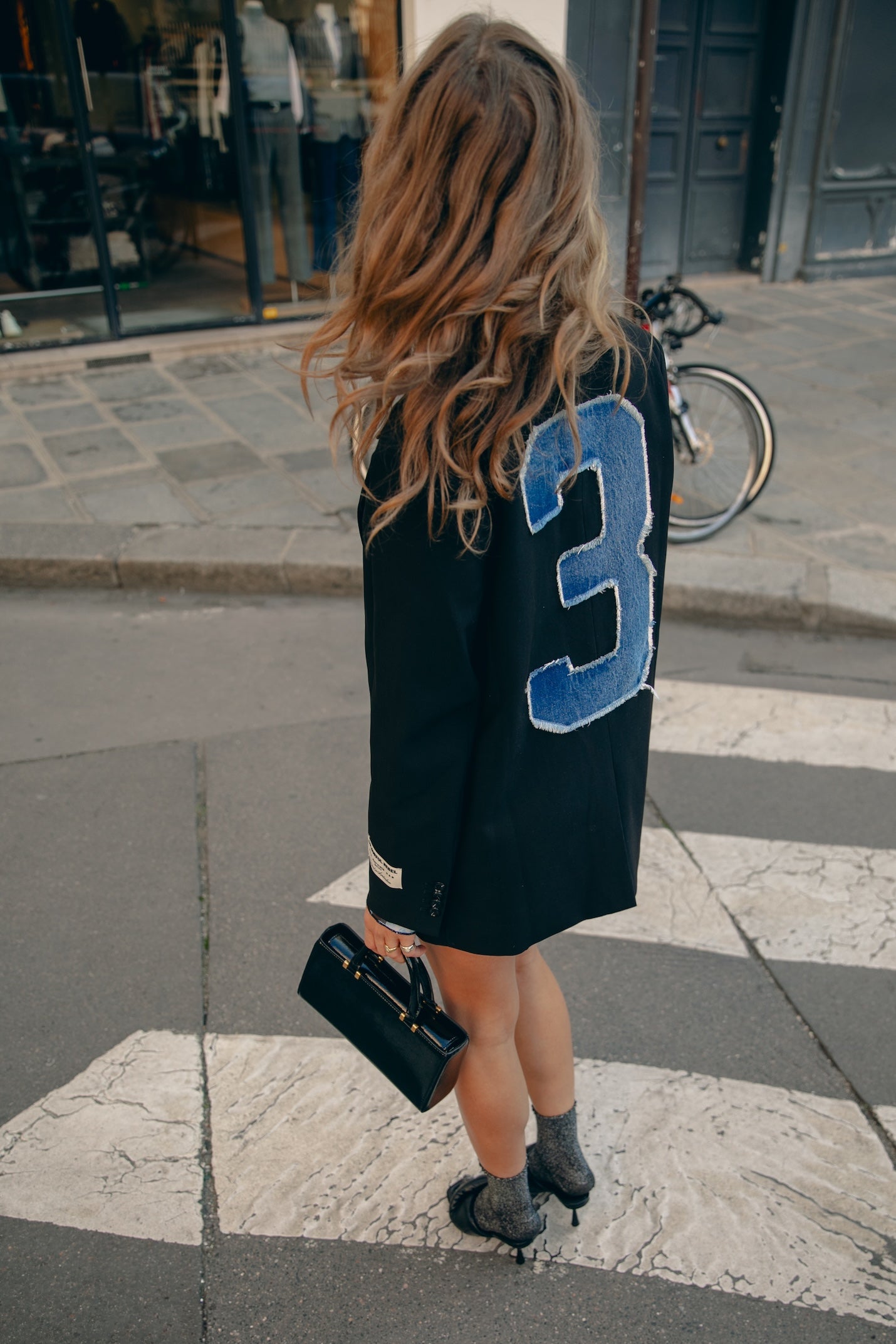 Jesra Blazer Denim Patch | Black