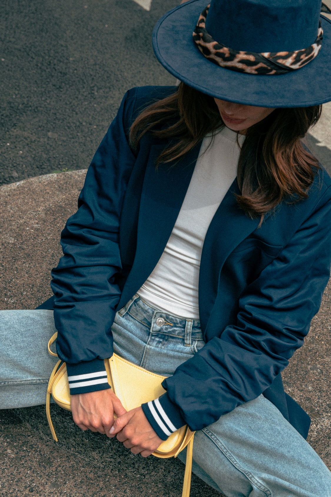 Gemma Contrast Blazer | Navy