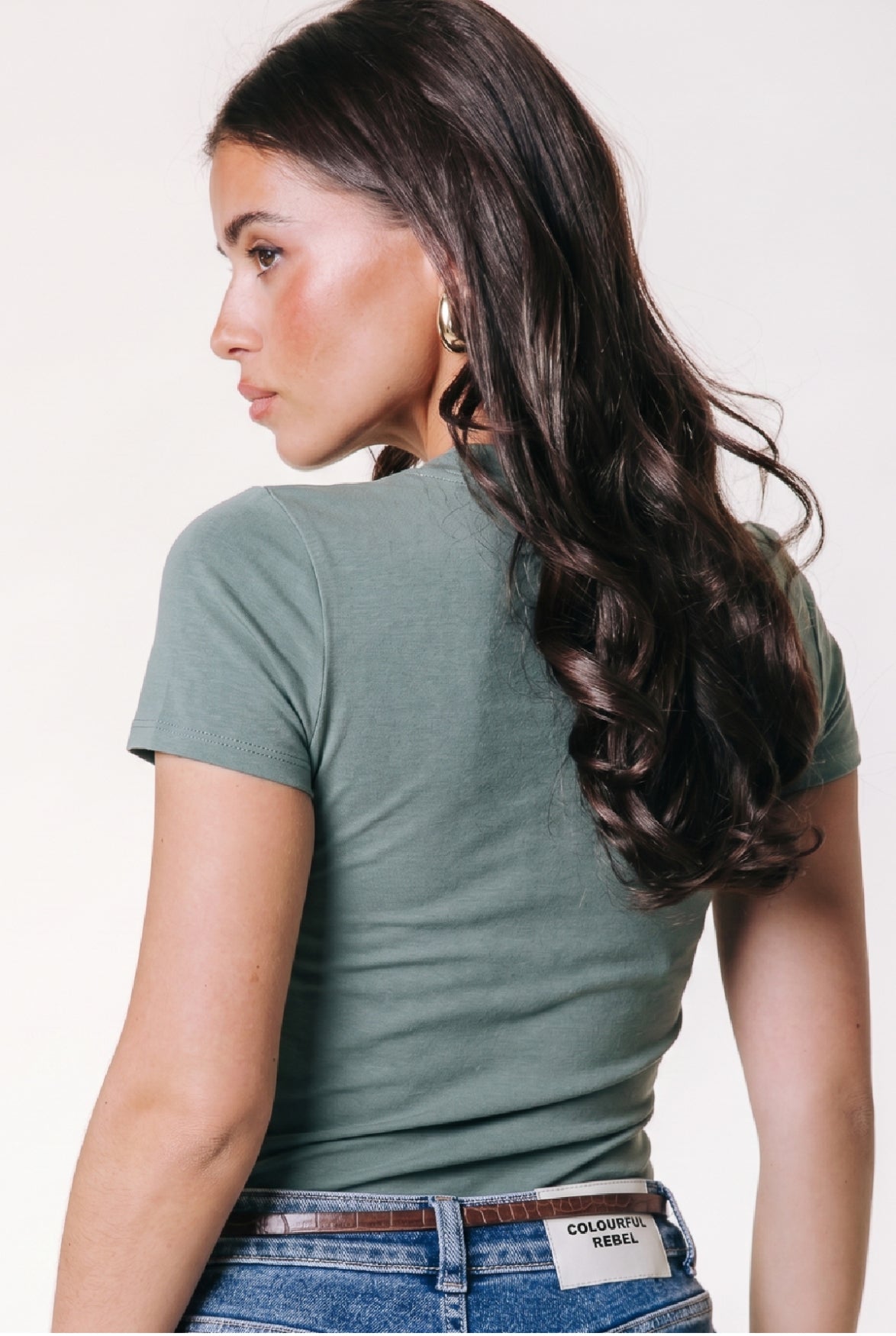 Fitted T-shirt | Olive Green