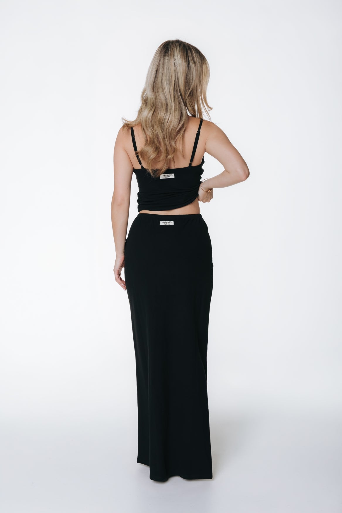 Fitted Maxi Skirt | Black