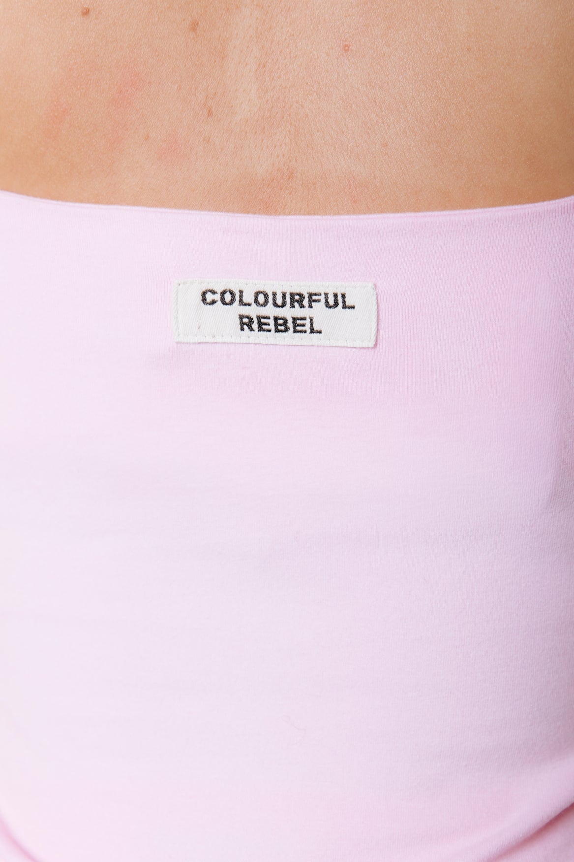 Uni Logo Fitted Strap Top | Soft pink