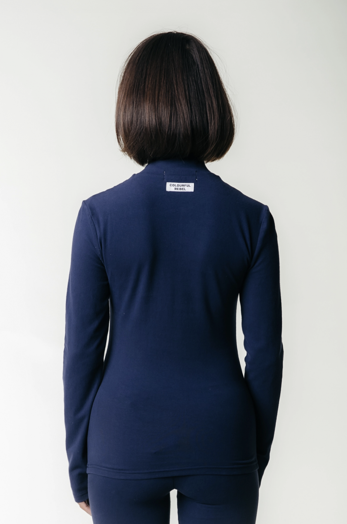 Uni Fitted Turtleneck Top | Peacoat Blue