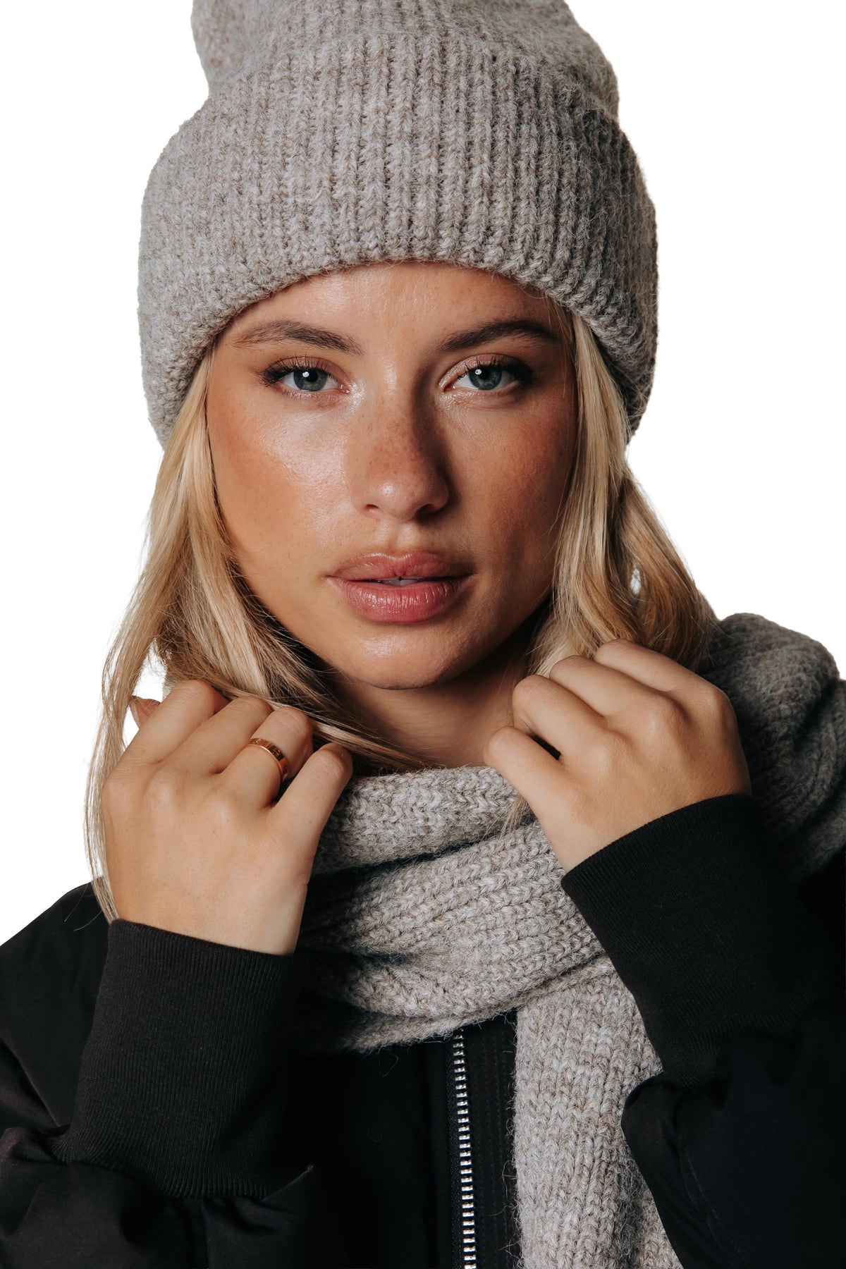 Knitted Beanie | Beige