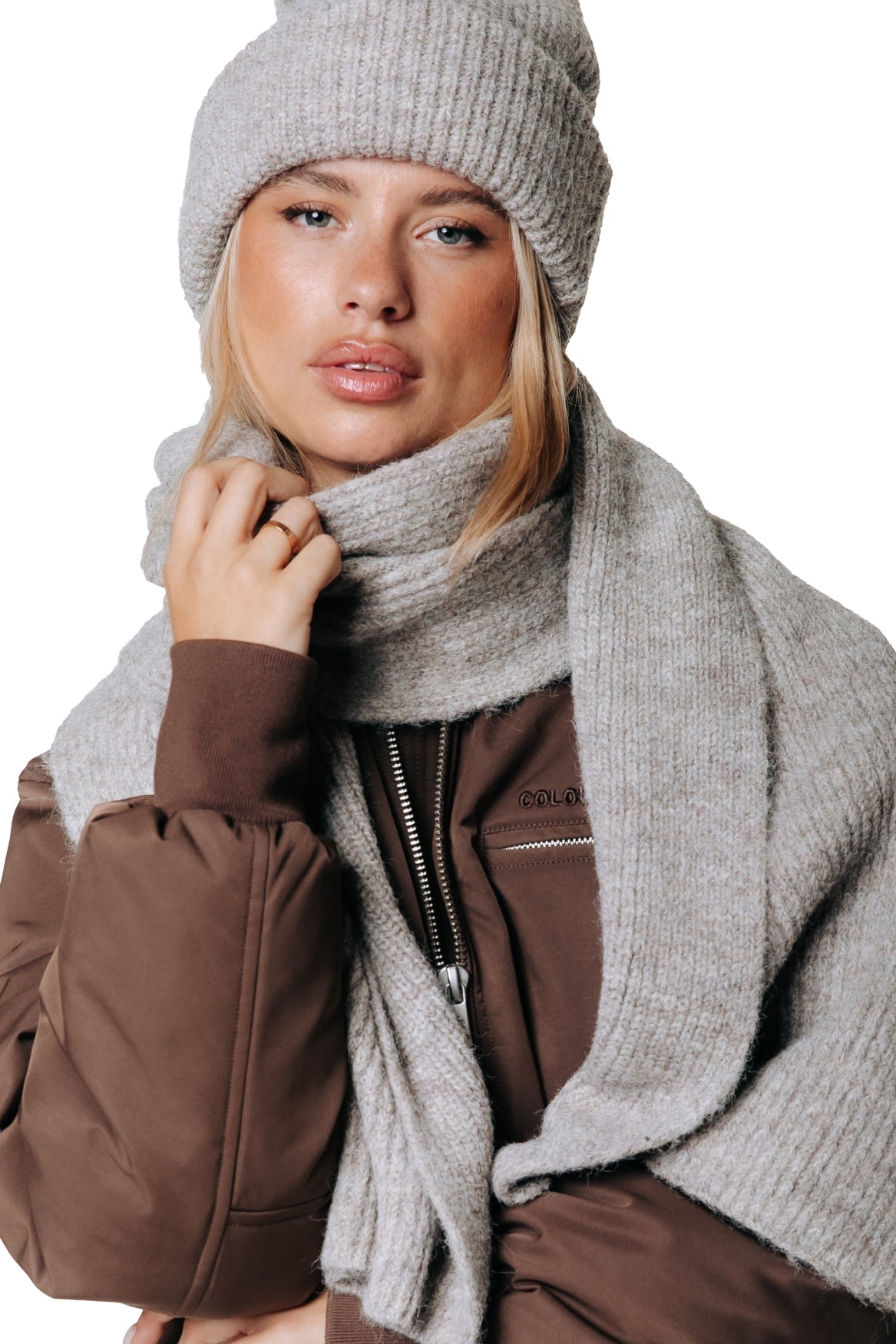Knitted Scarf | Beige