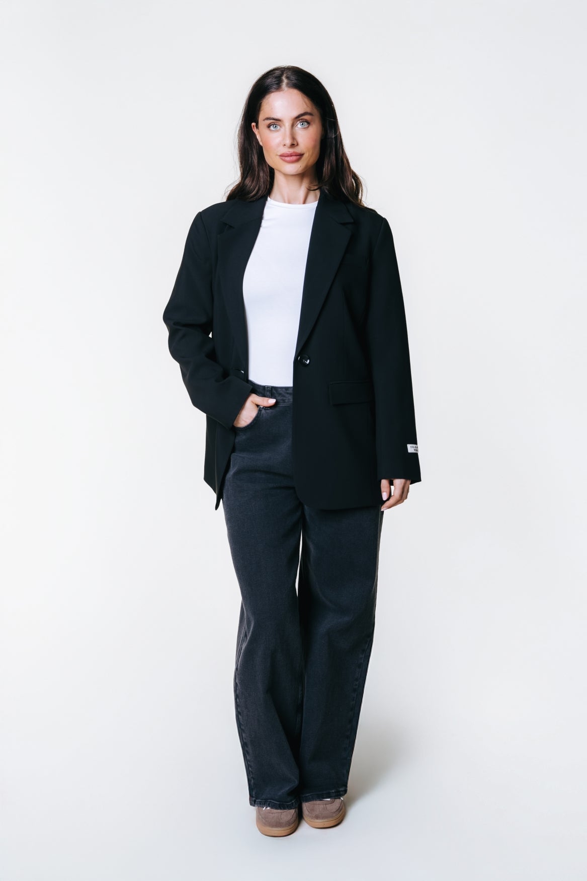 Gaias High Rise Denim | Dark grey denim