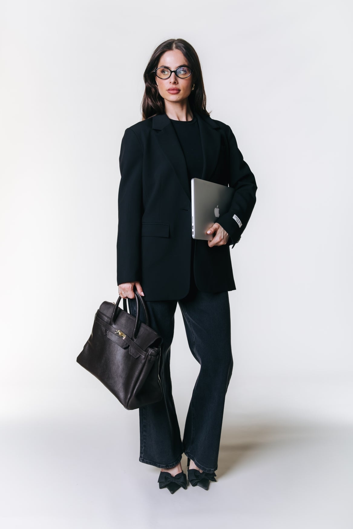 Gaias High Rise Denim | Dark grey denim