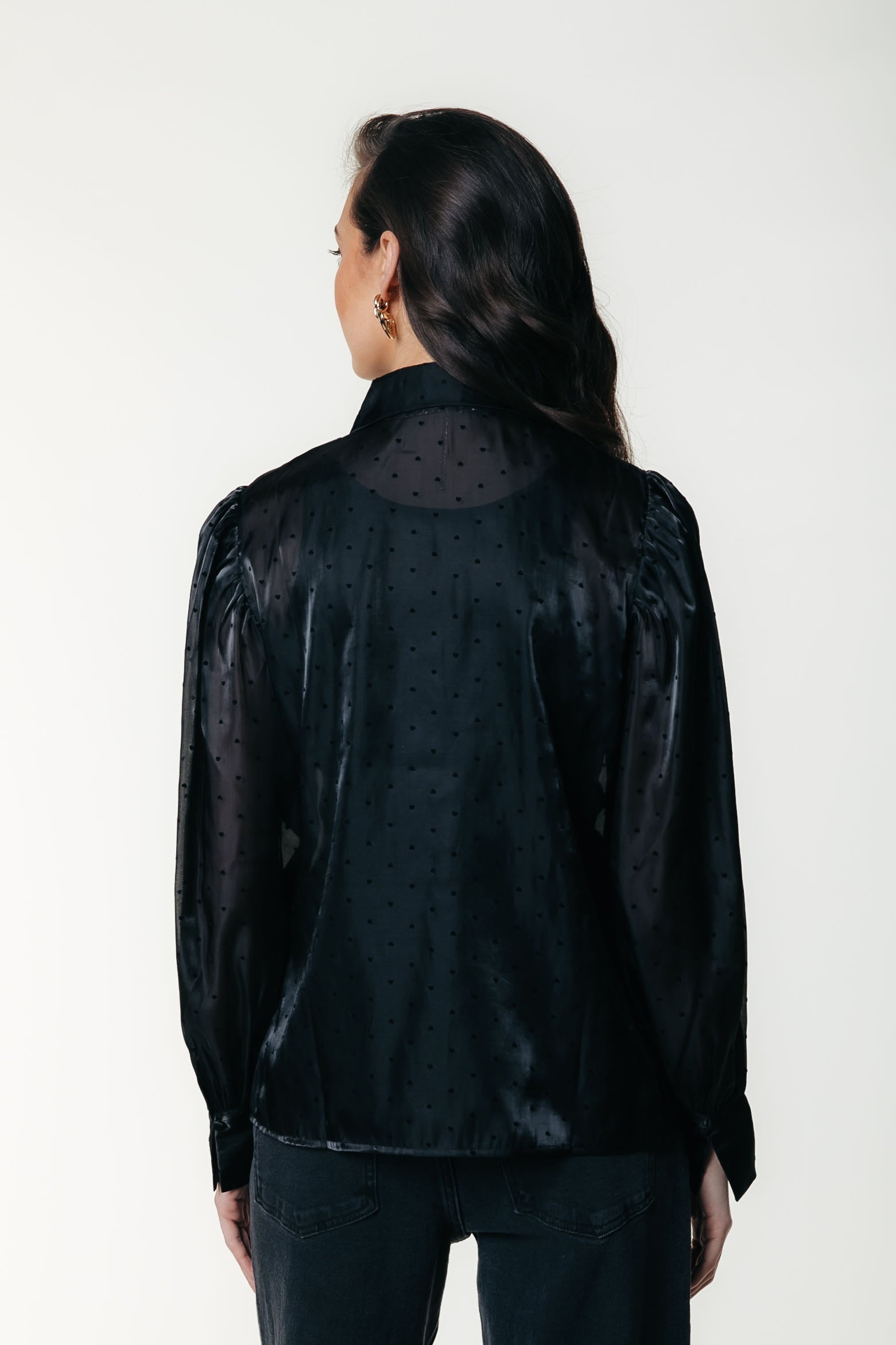 Celine Heart Blouse | Black