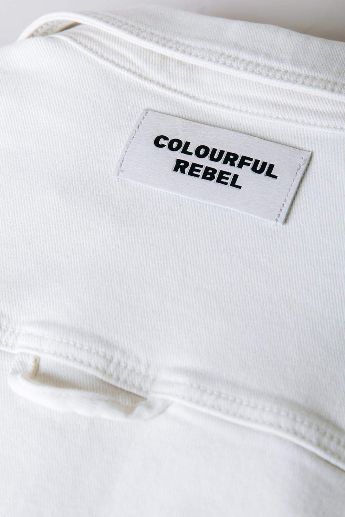 Olaine Braided Sleeve Denim Blouse | Beige