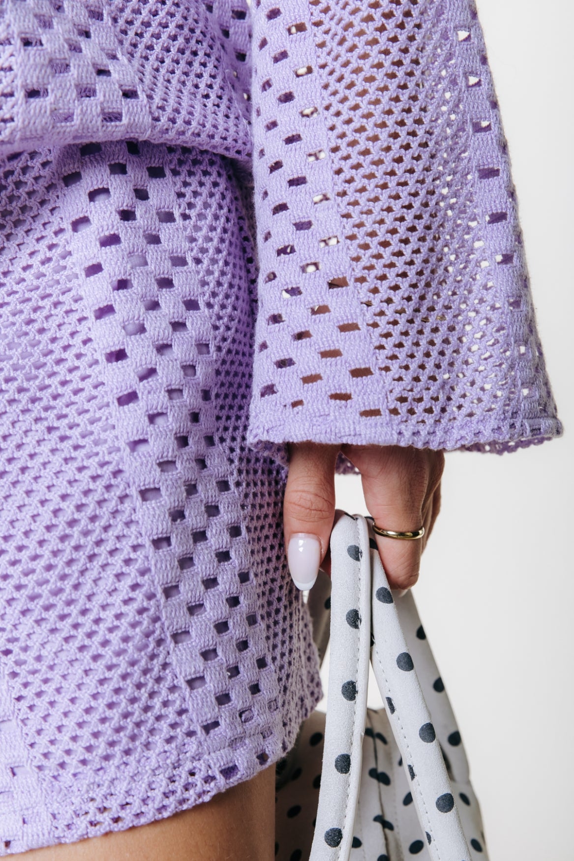 Lexi Crochet Blouse | Light Lavender