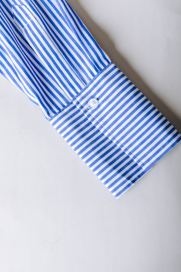 Talia Striped Blouse | White/ Blue