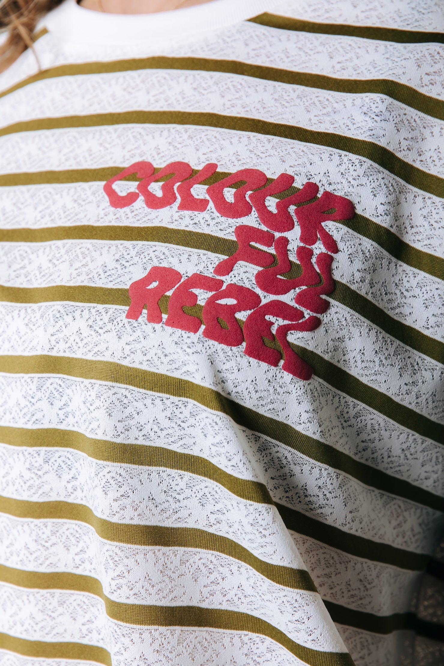 Striped Lace Longsleeve | Green / White
