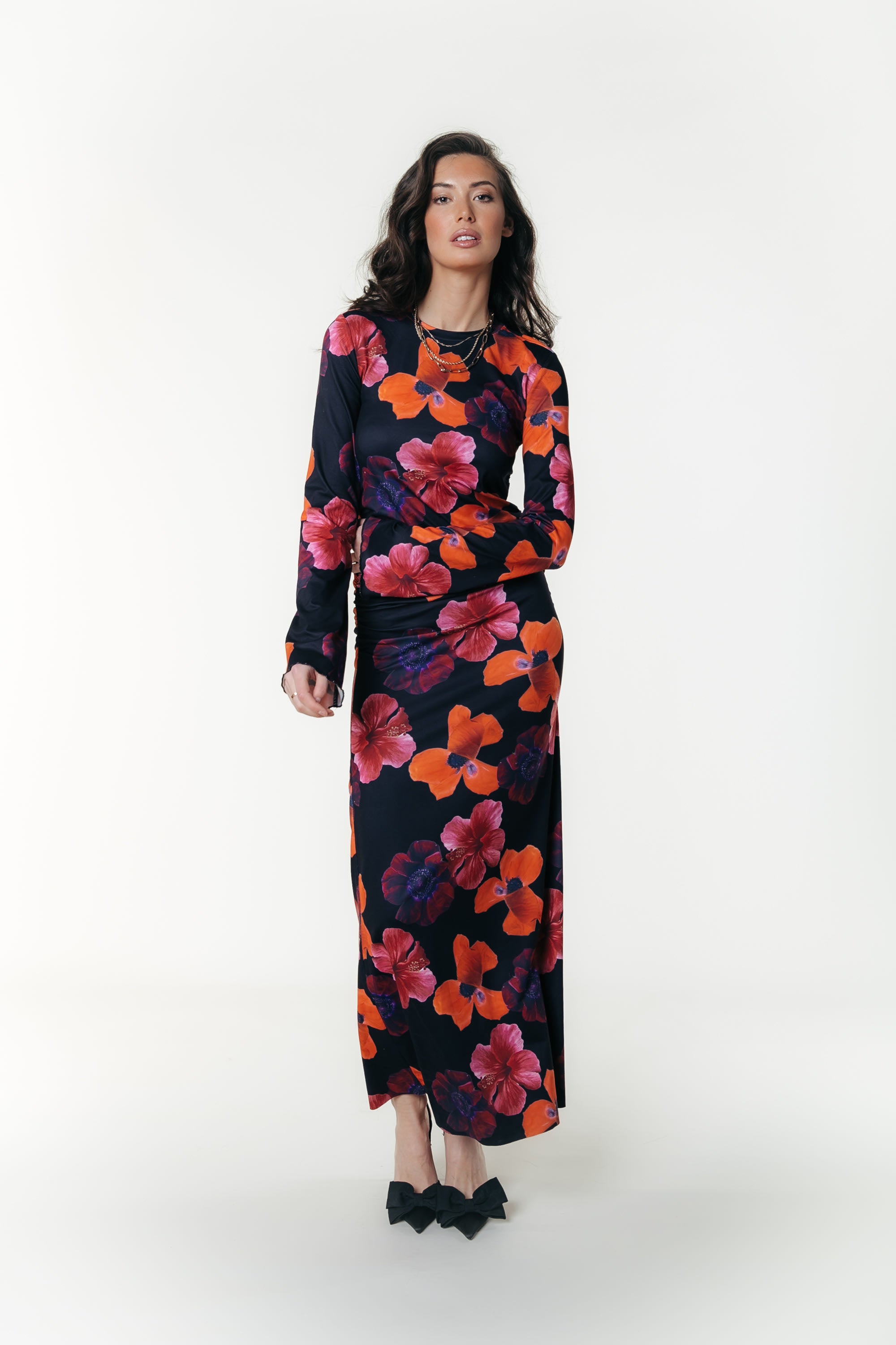 Maude Flower Maxi Dress Multicolor - Main Image