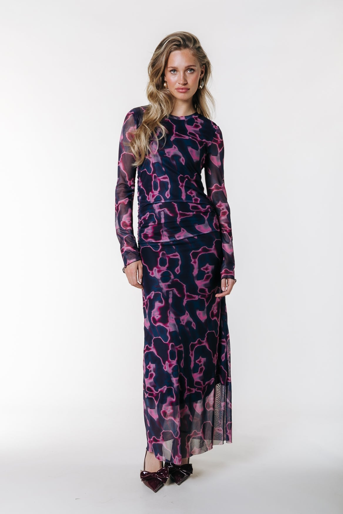 Maude Swirl Mesh Dress | Multicolor