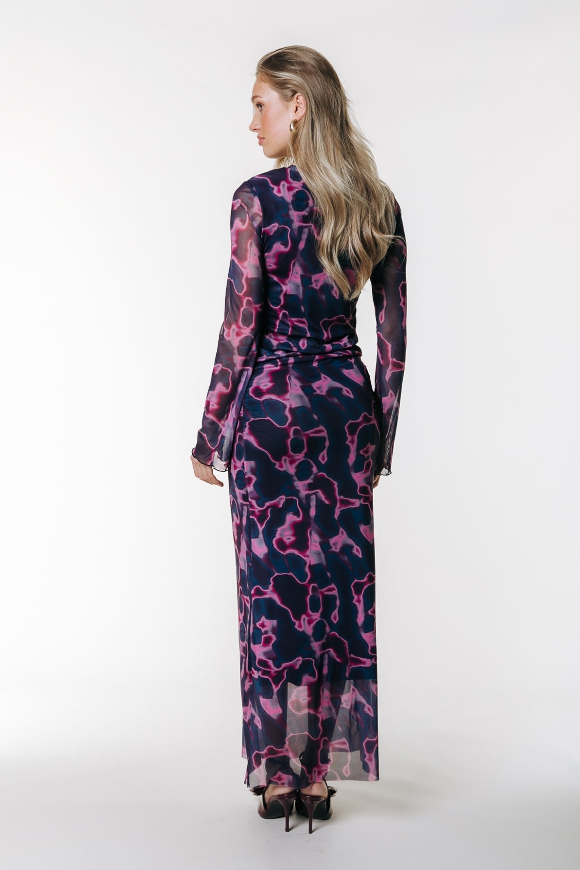 Maude Swirl Mesh Dress | Multicolor