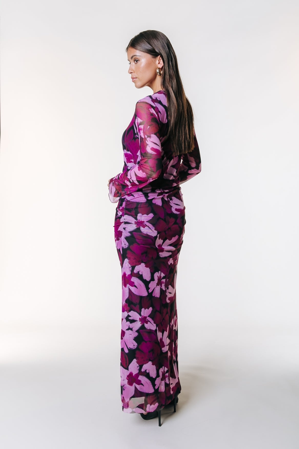 Maude Flower Mesh Dress | Multicolor