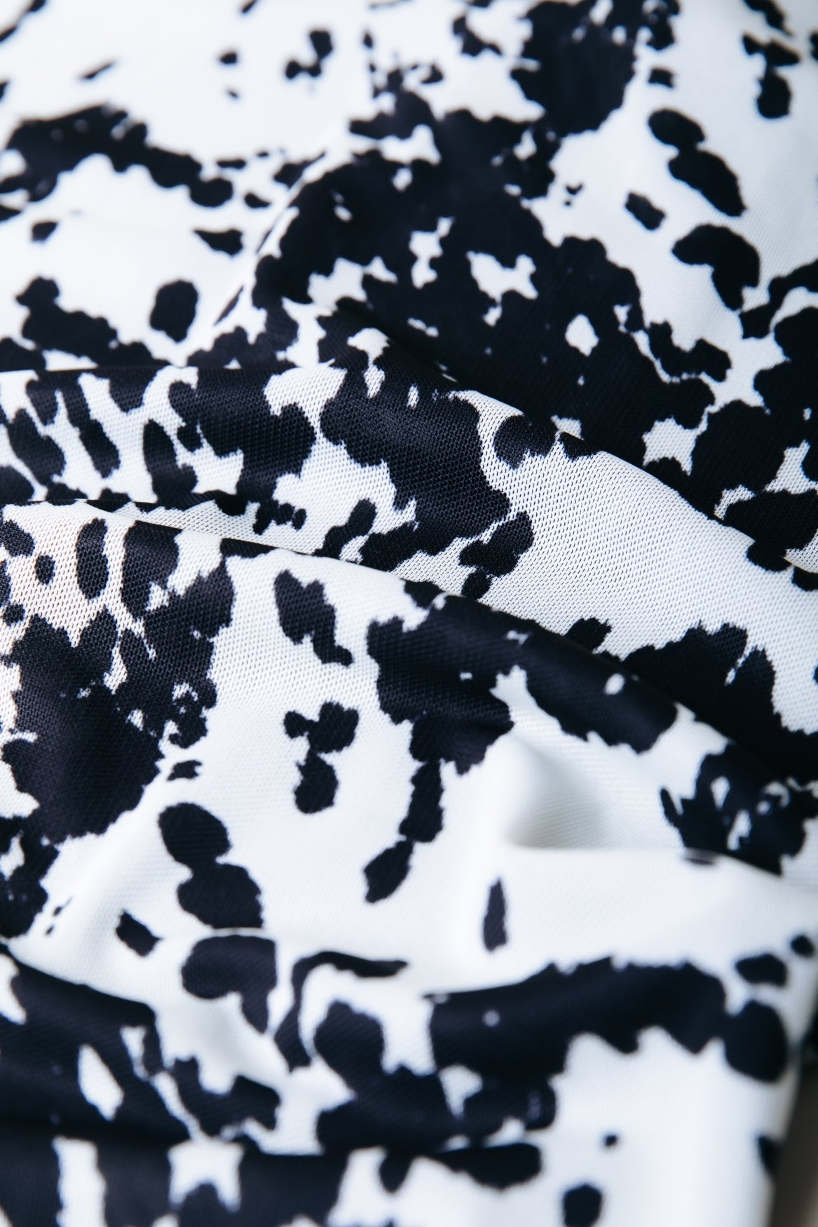 Maude Cow Maxi Mesh Dress | Beige