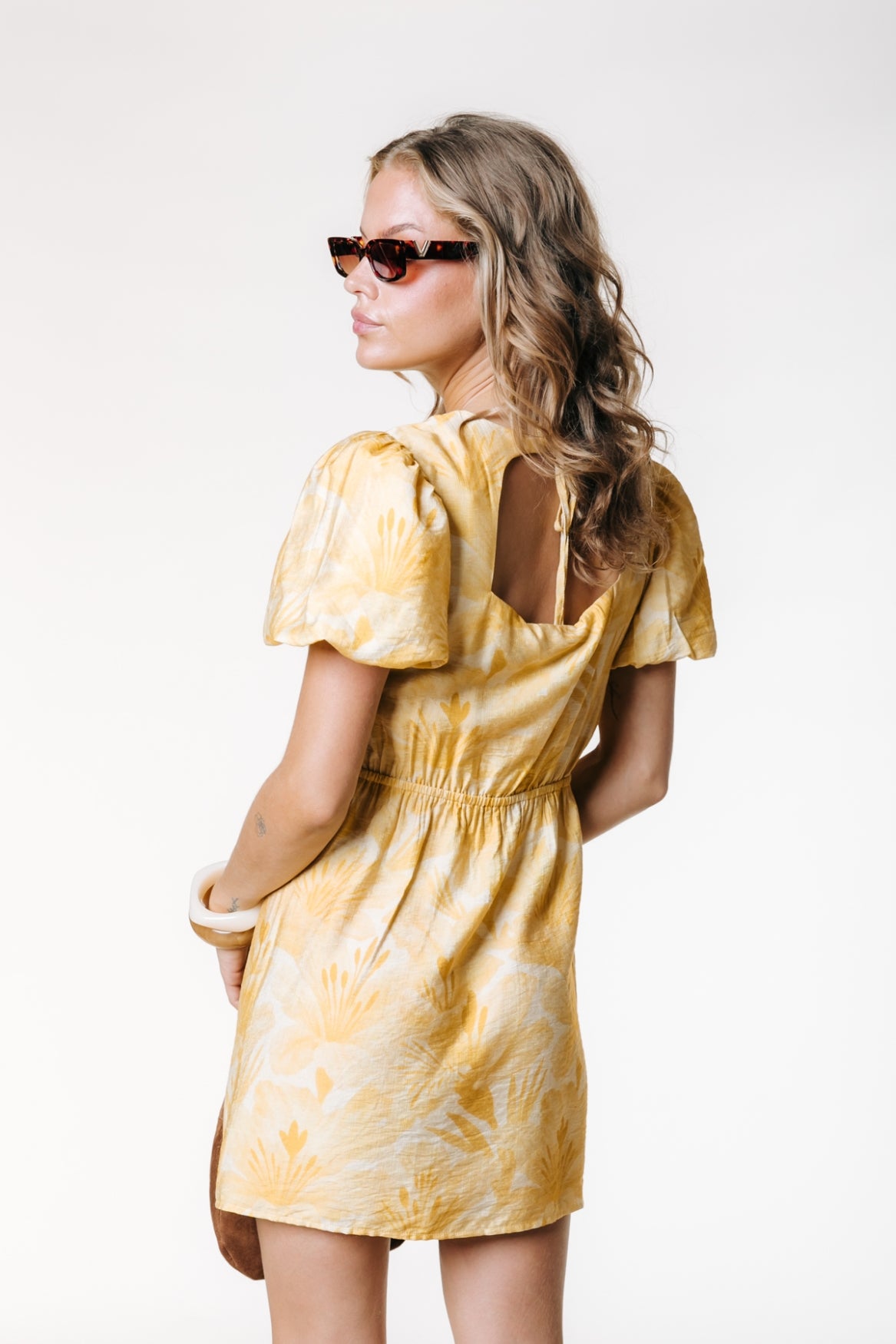 Mia Flower Dress | Warm yellow