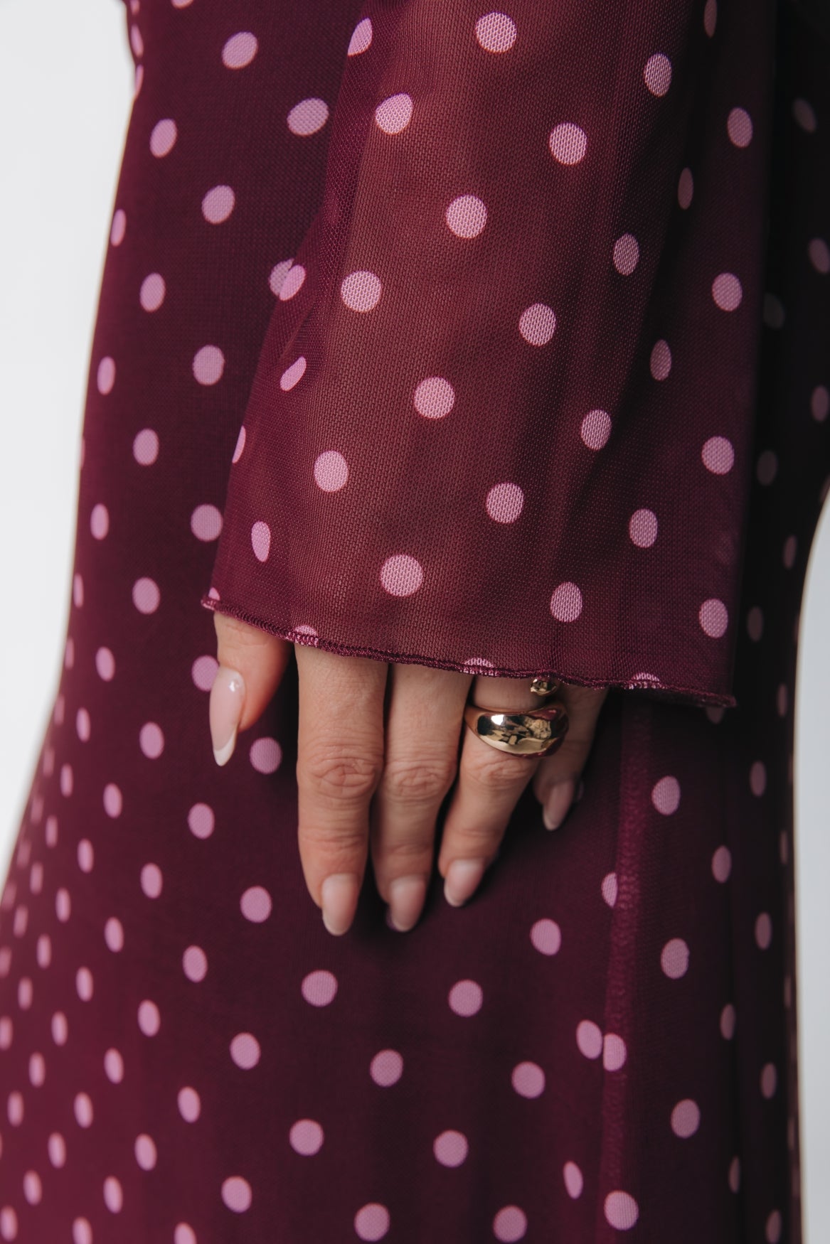 Maude Dots Mesh Maxi Dress | Ed