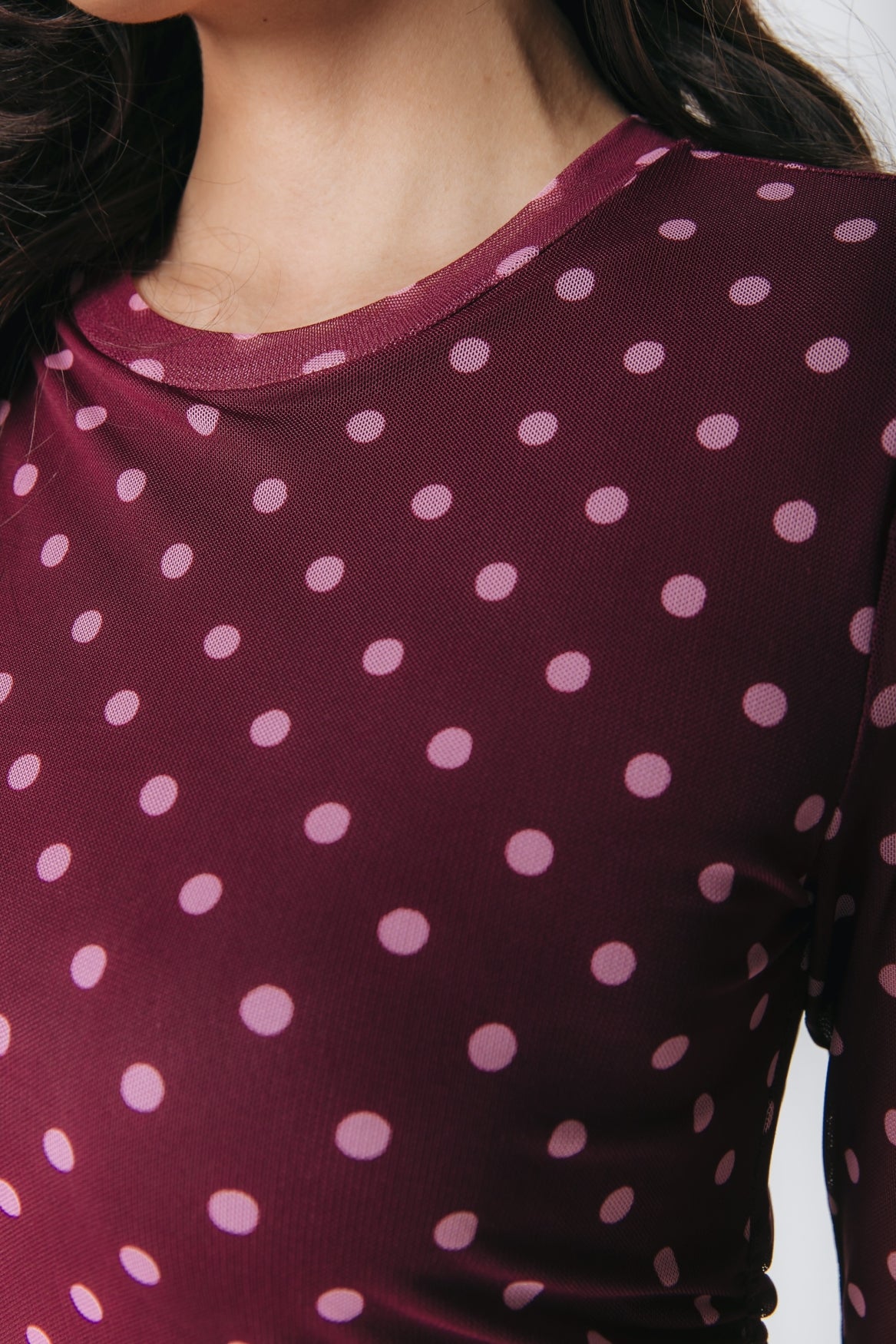 Maude Dots Mesh Maxi Dress | Ed