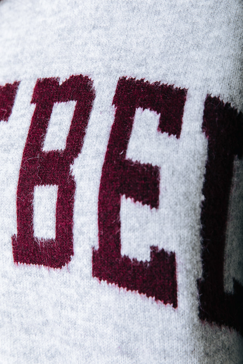 Rebel Knit Hoodie | Light grey melange