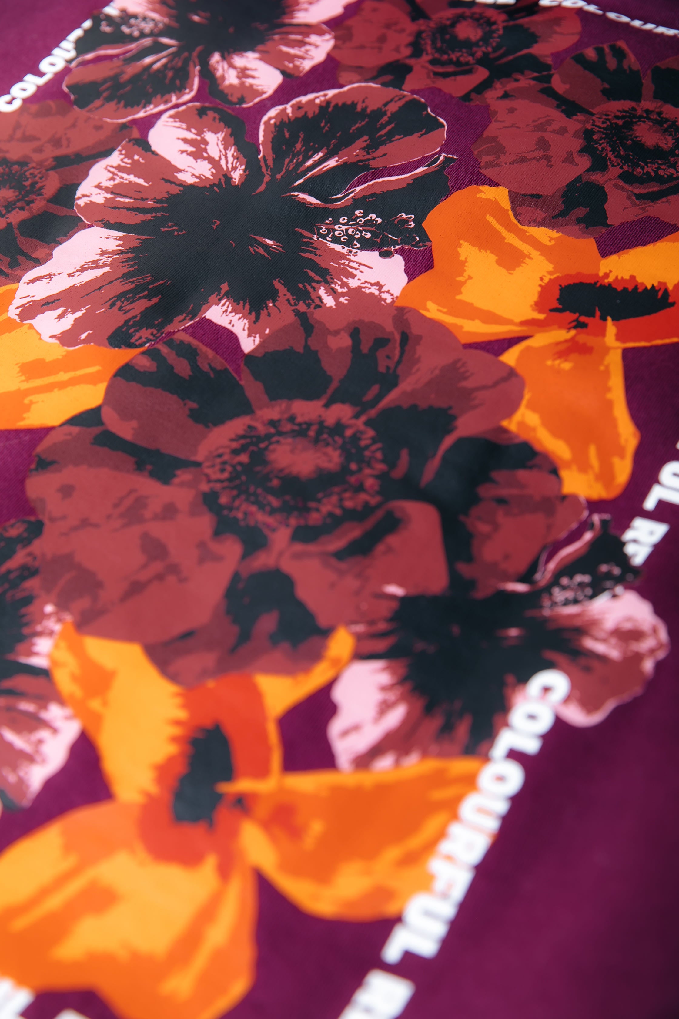 Flower Square Hoodie | Merlot Red