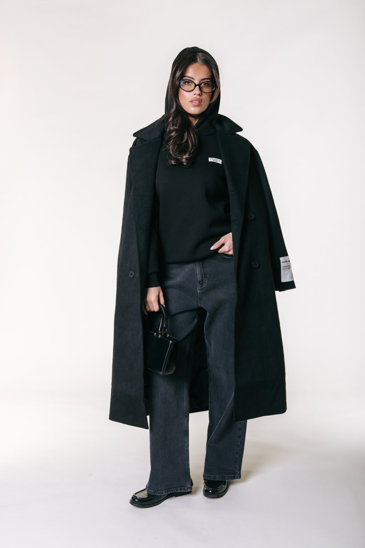 Uni Label Hoodie | Black