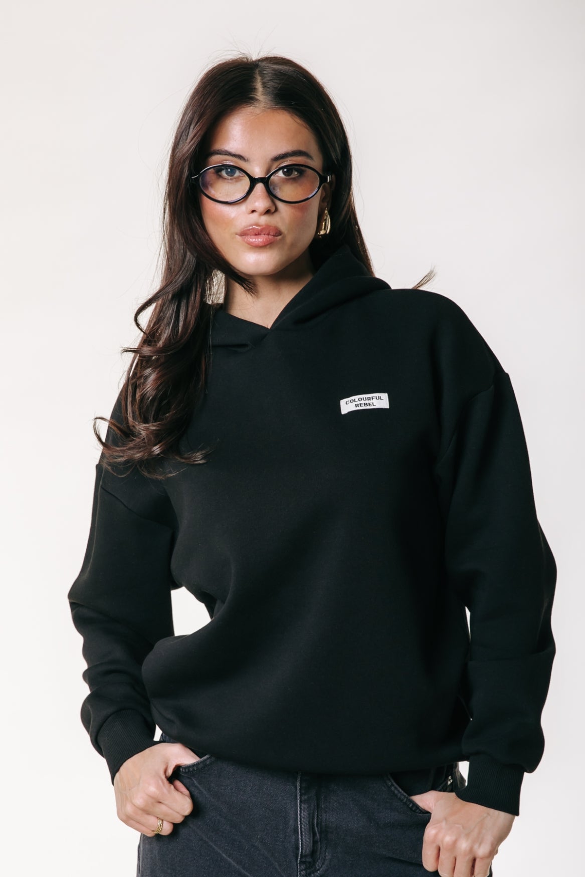 Uni Label Hoodie | Black