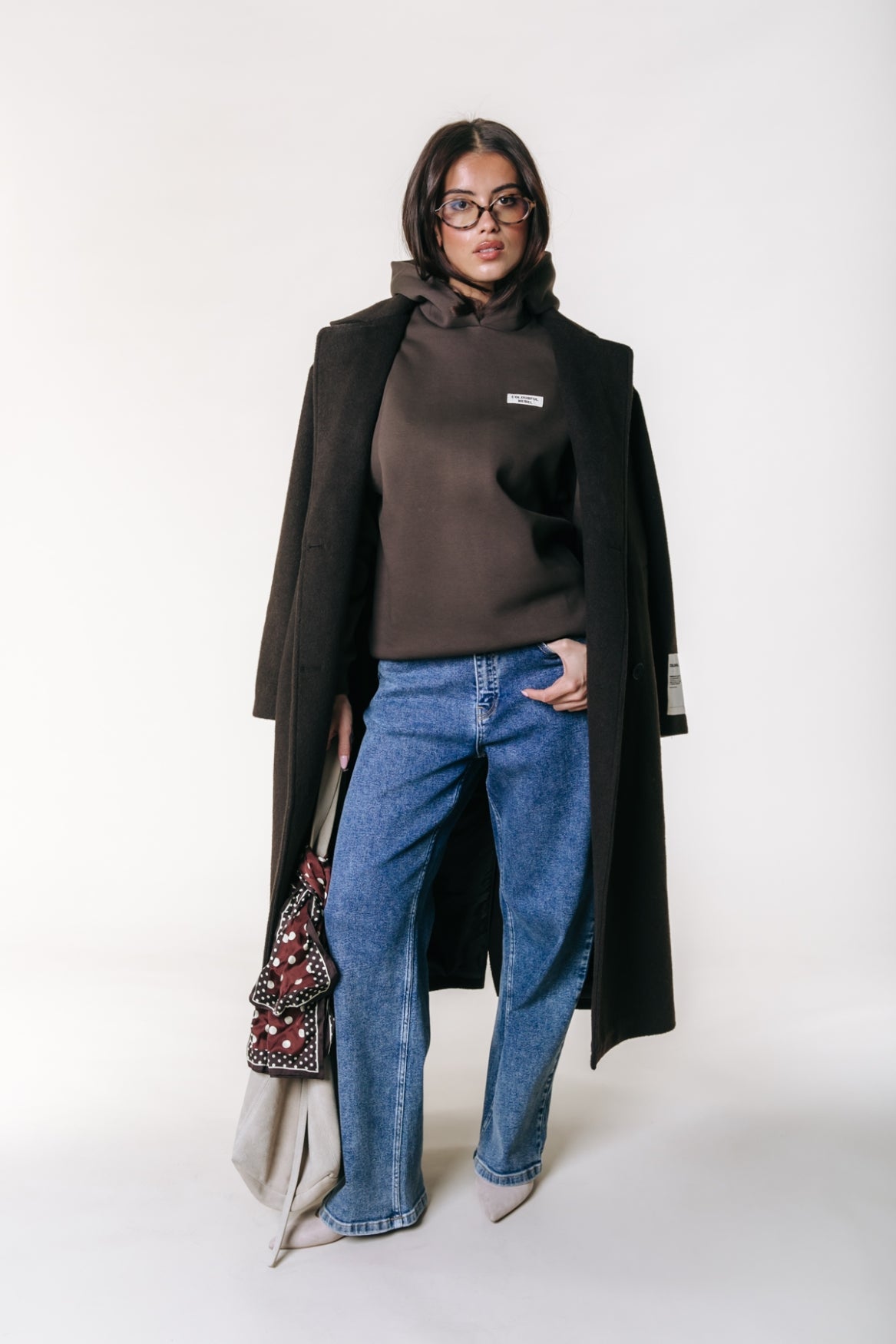 Uni Label Hoodie | Brown