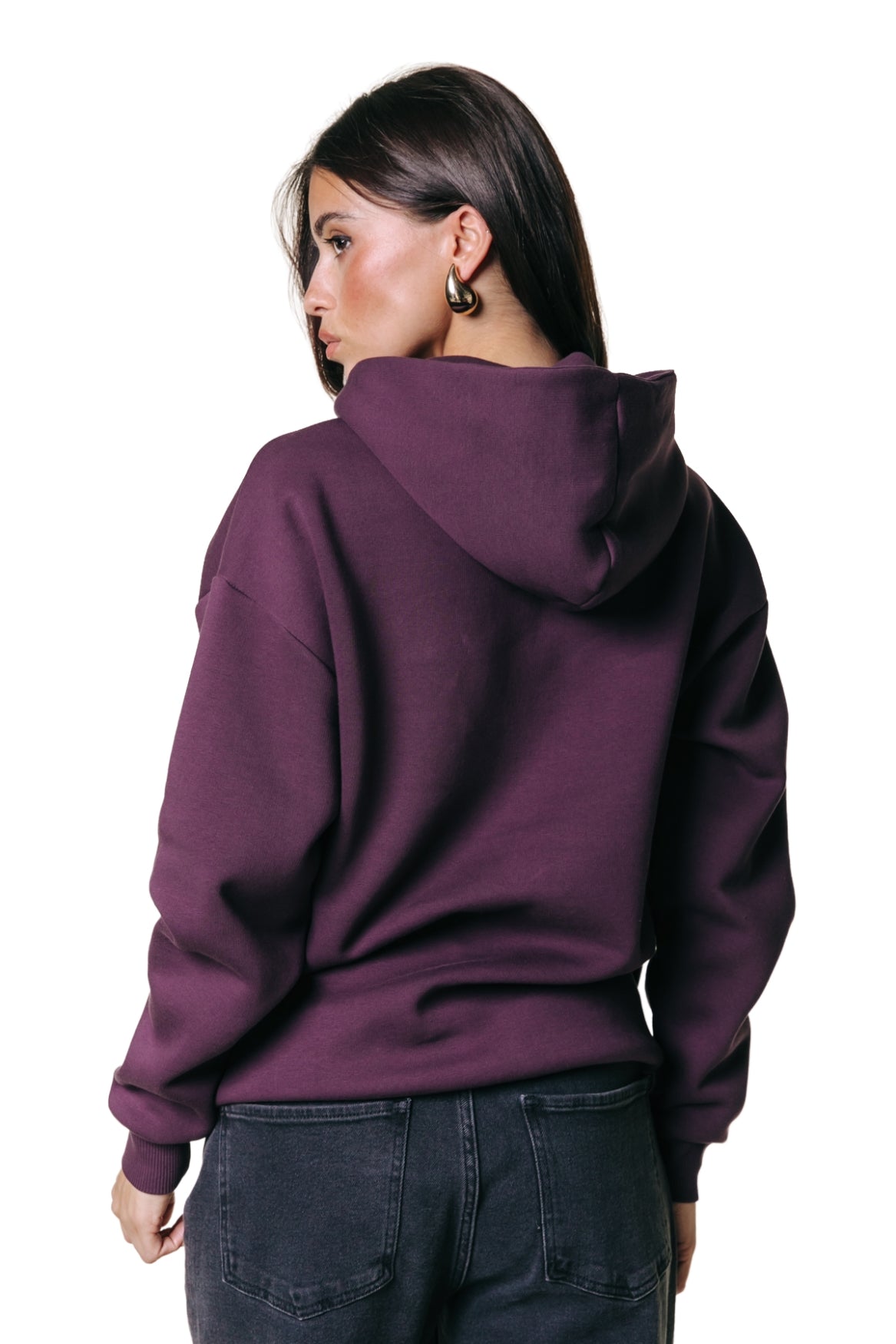 Label Hoodie | Dark purple