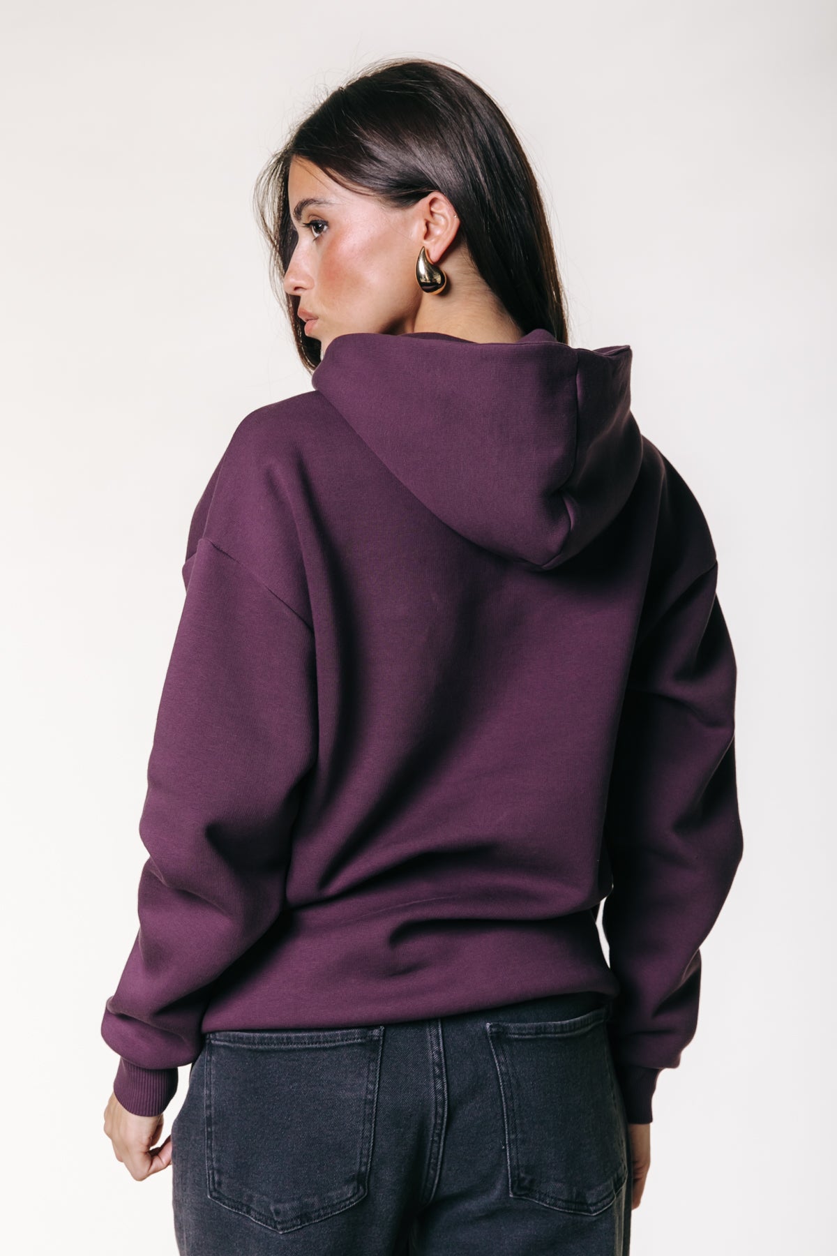 Uni Label Hoodie | Dark purple