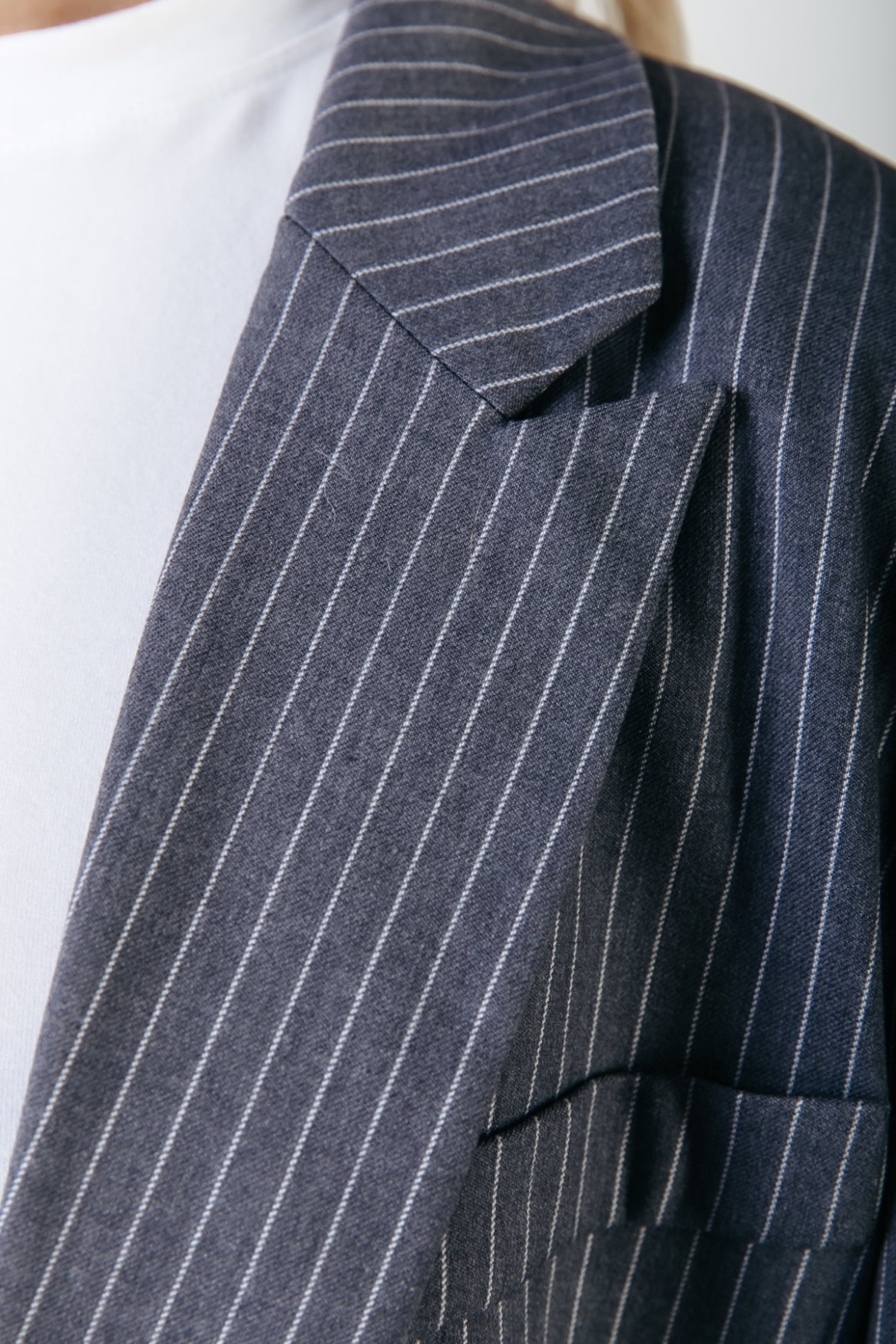 Jesra Stripe Blazer | Dark grey