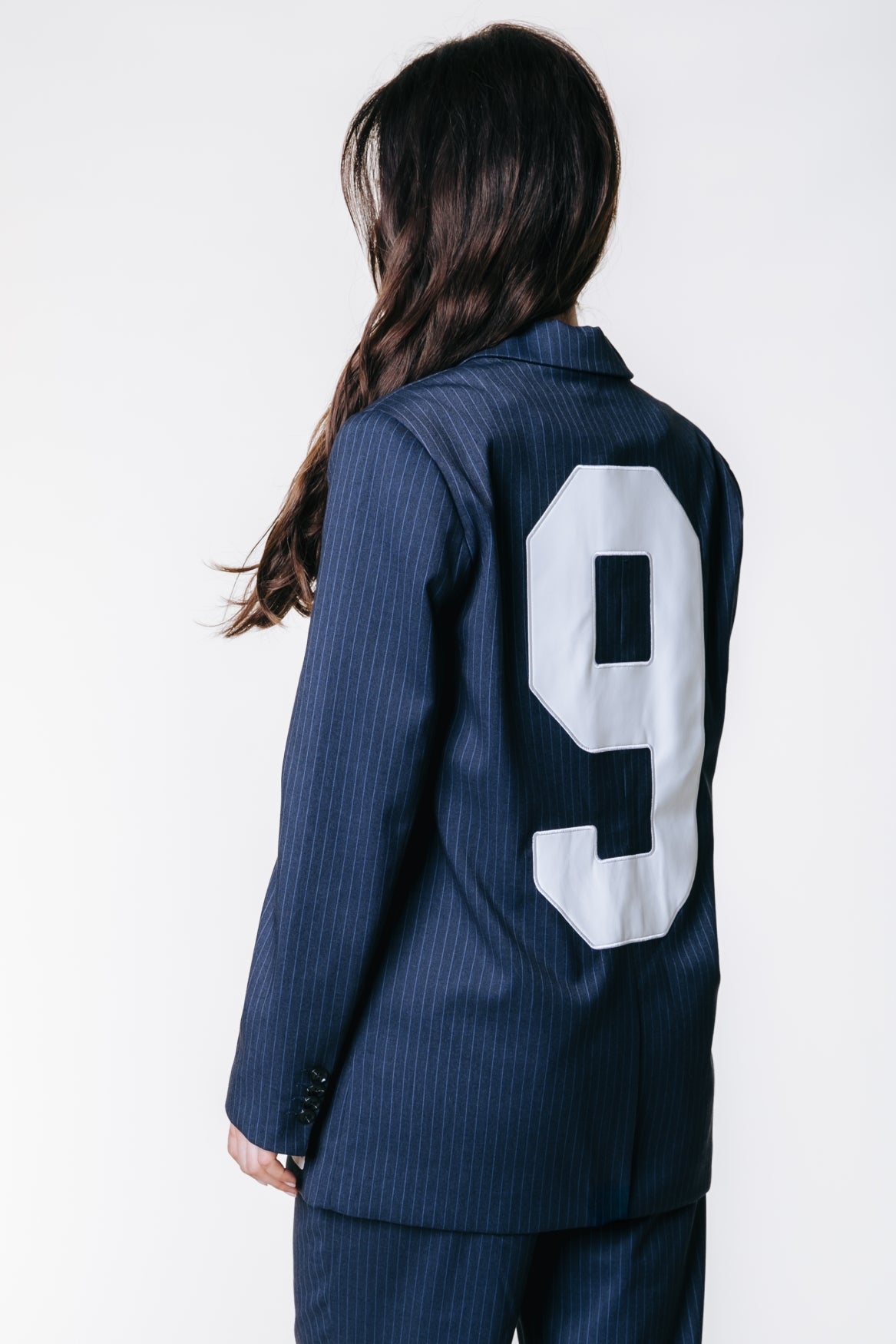 Jesra Stripe Blazer | Dark blue