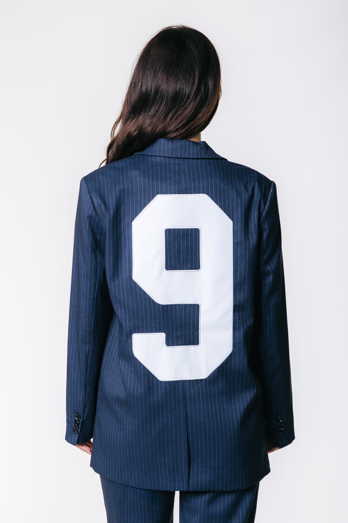 Jesra Stripe Blazer | Dark blue