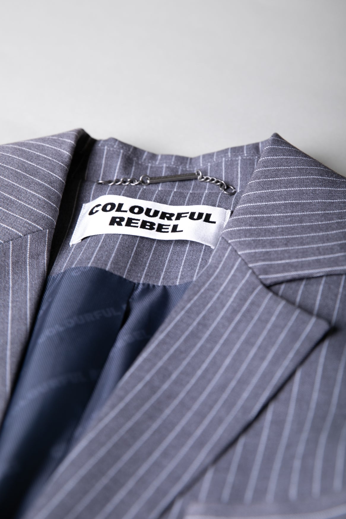 Gemma Pinstripe Blazer | Dark grey