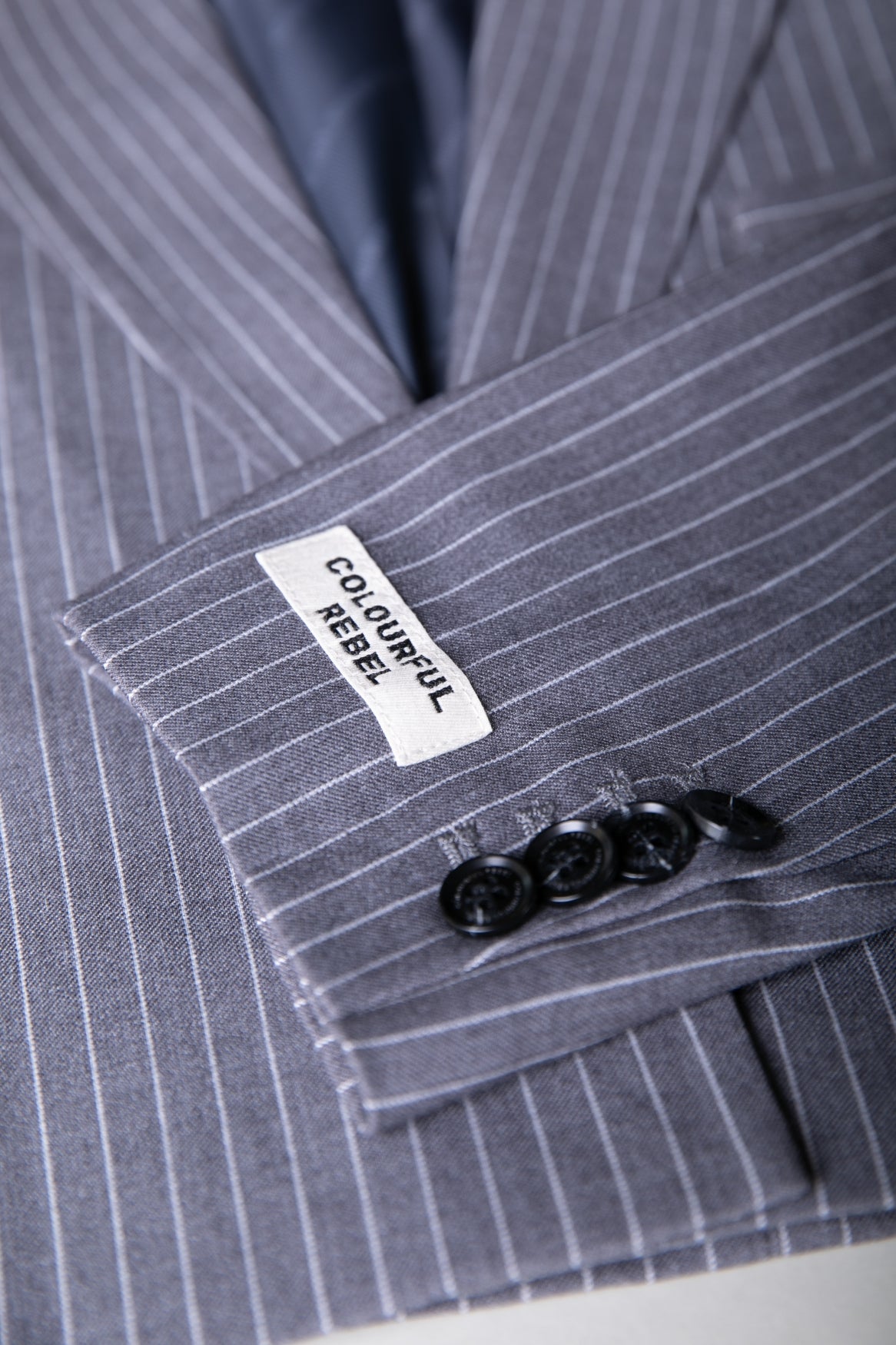 Gemma Pinstripe Blazer | Dark grey