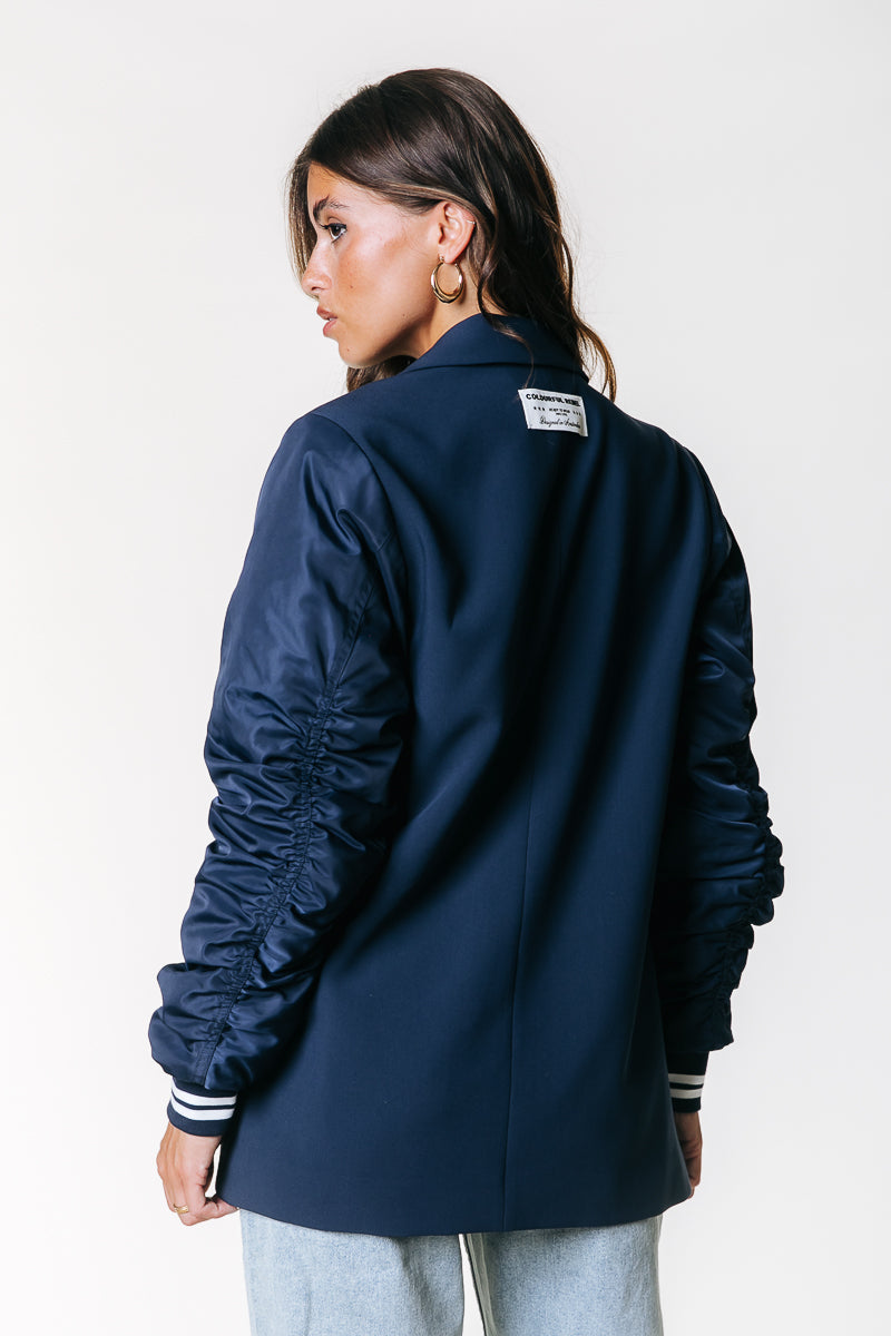 Gemma Contrast Blazer | Navy