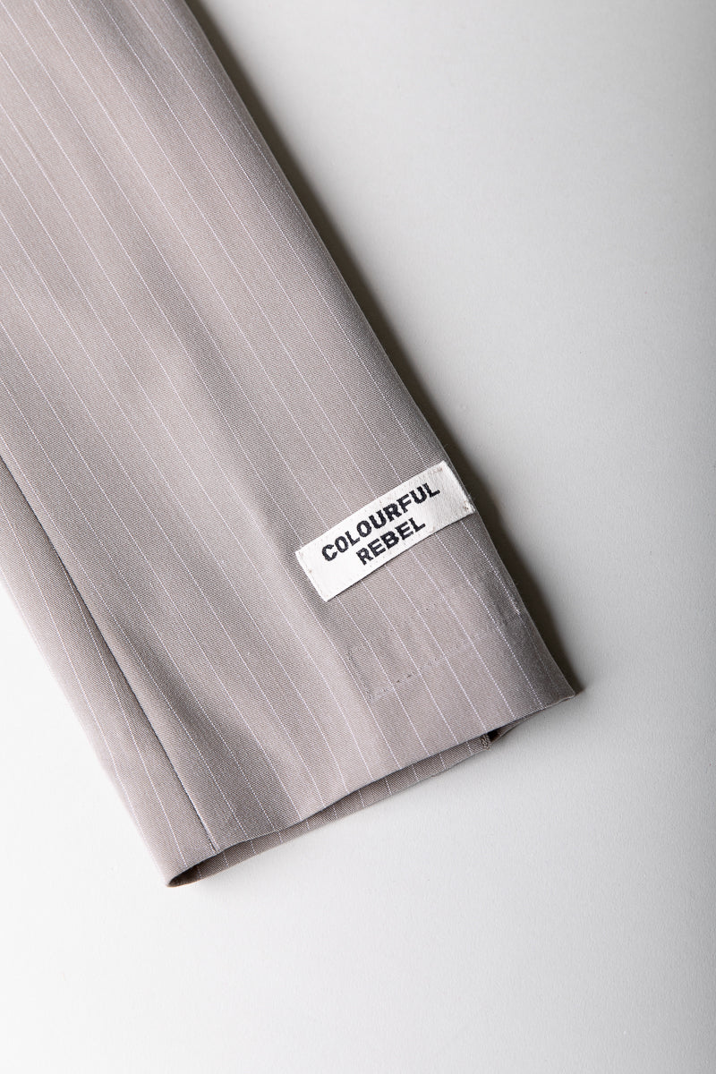 Izzy Pinstripe Blazer | Beige