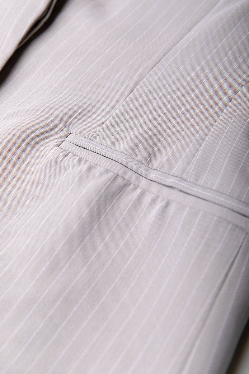 Izzy Pinstripe Blazer | Beige