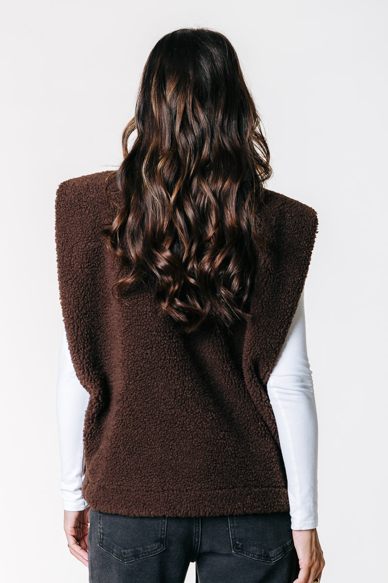 Yadi Teddy Gilet | Brown