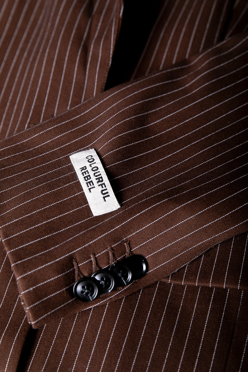 Jesra Stripe Blazer | Brown