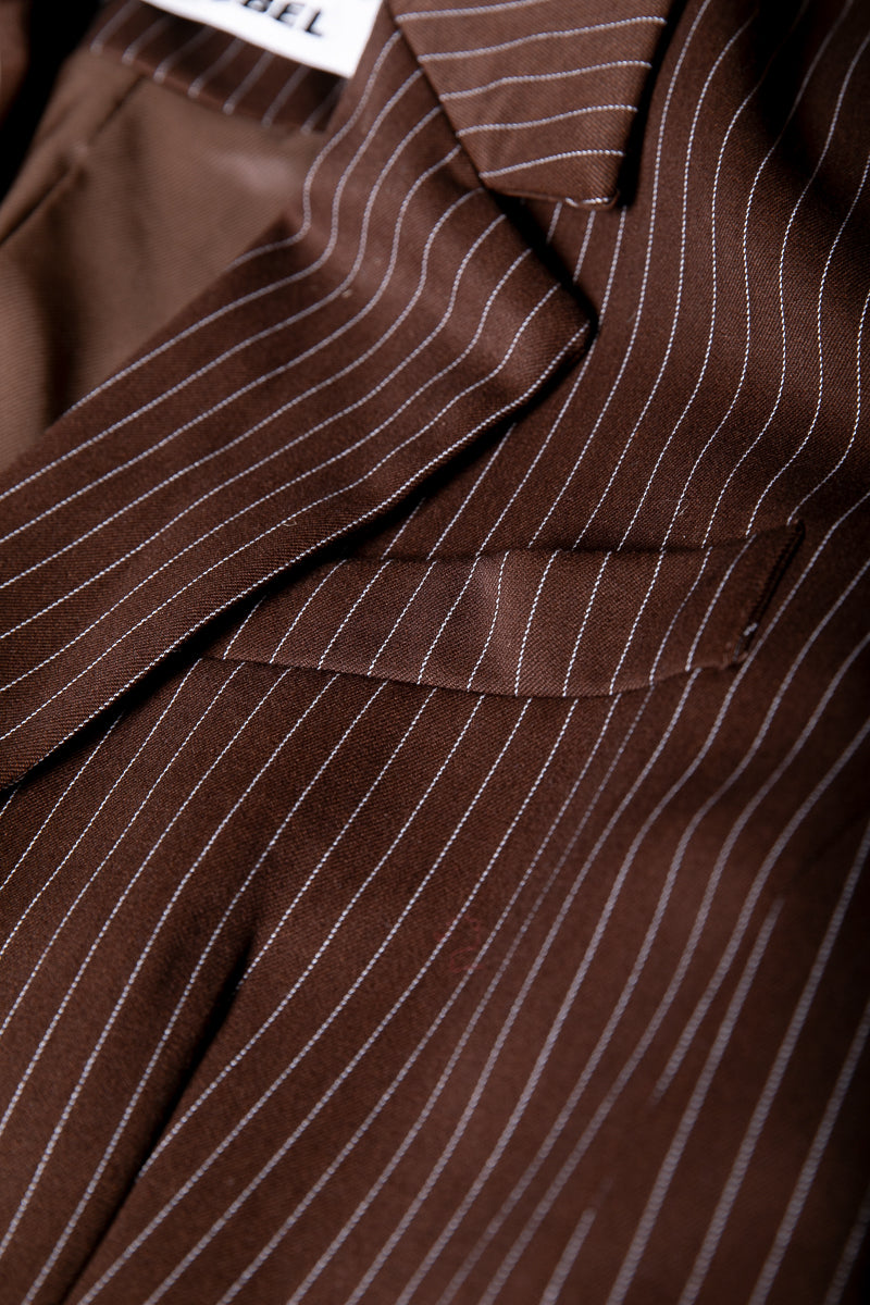 Jesra Stripe Blazer | Brown