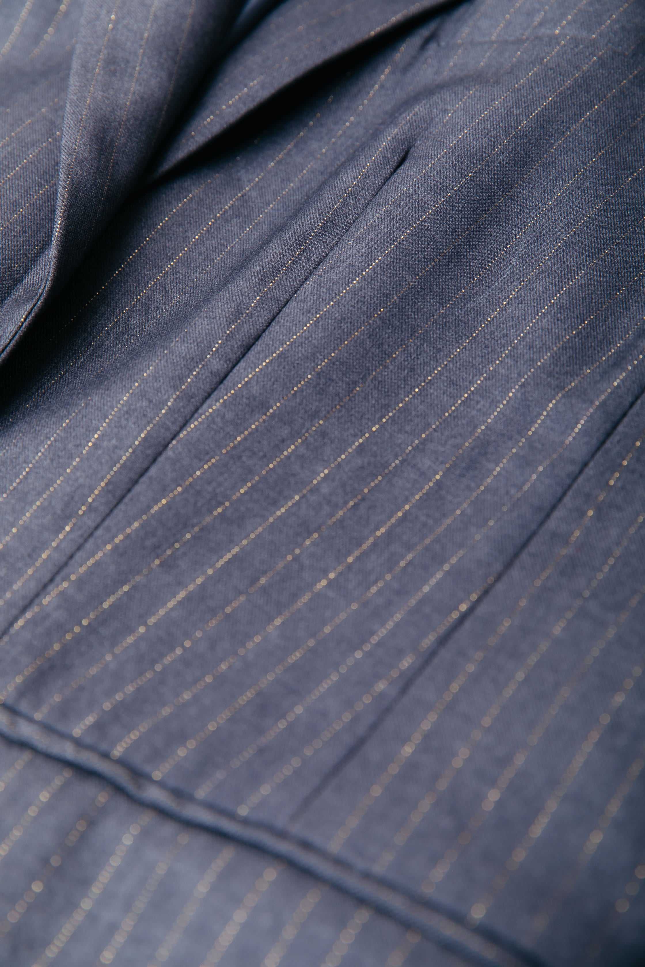 Gemma Lurex Pinstripe Blazer | Dark grey