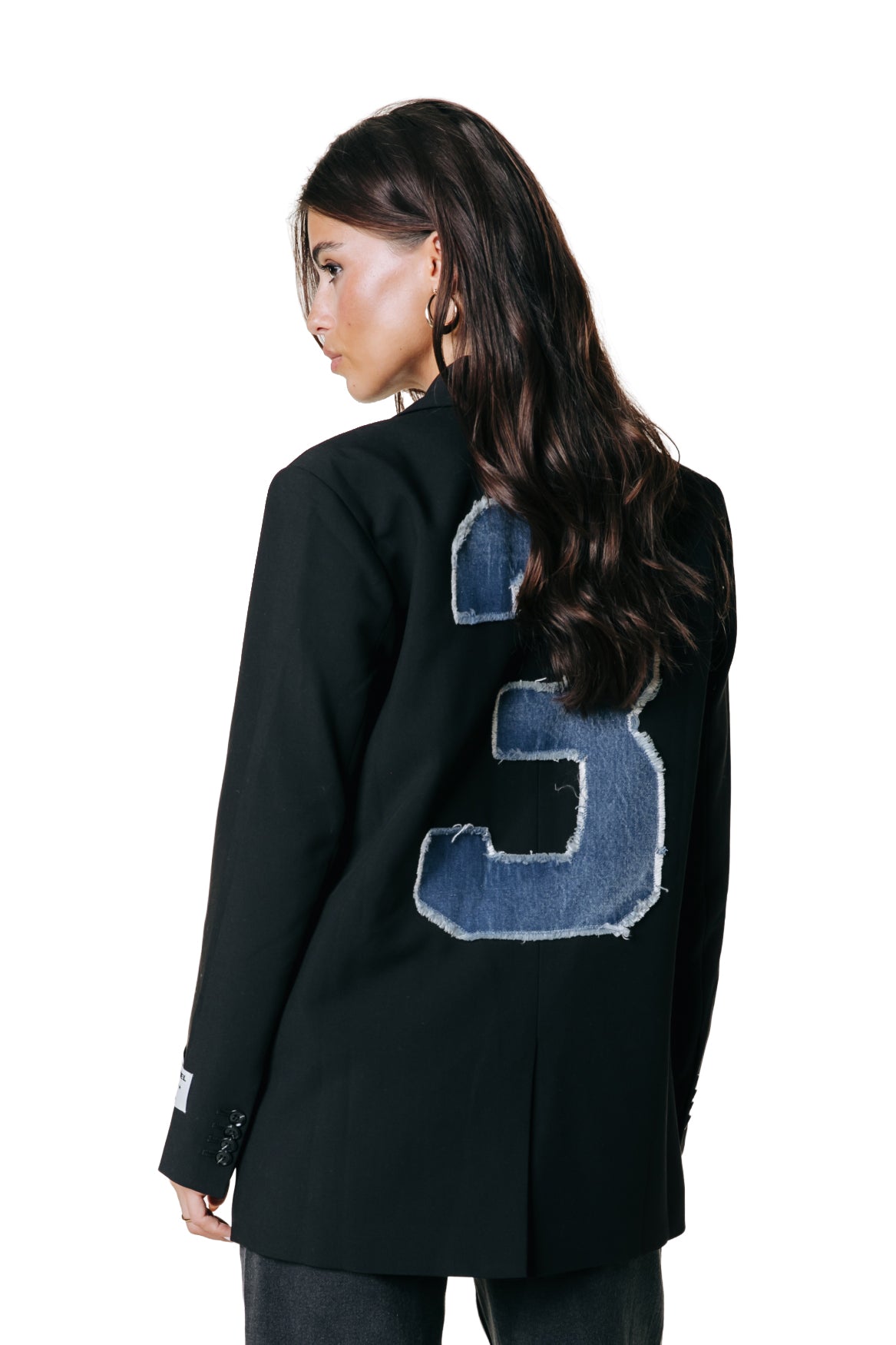 Jesra Blazer Denim Patch | Black
