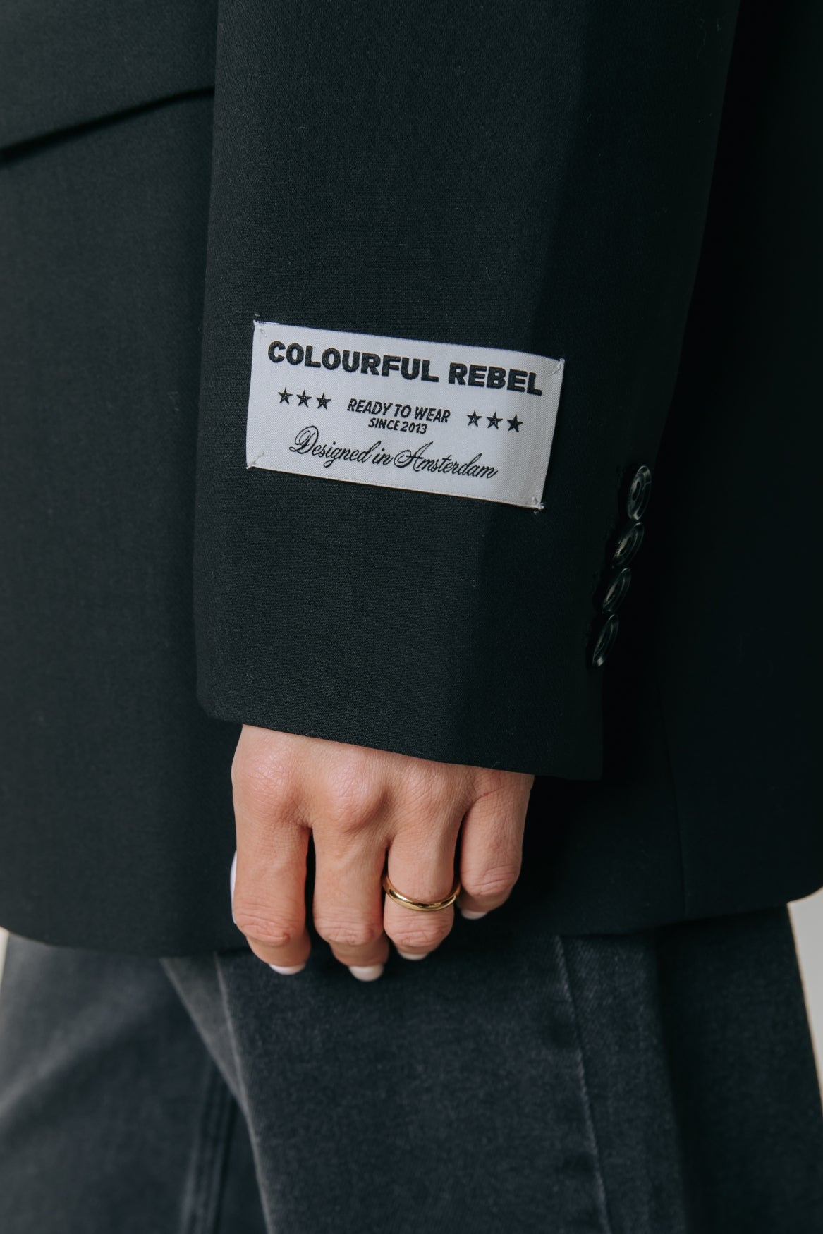 Jesra Blazer Denim Patch | Black