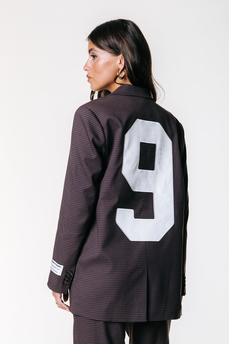 Mimmi Dogtooth Blazer | Brown