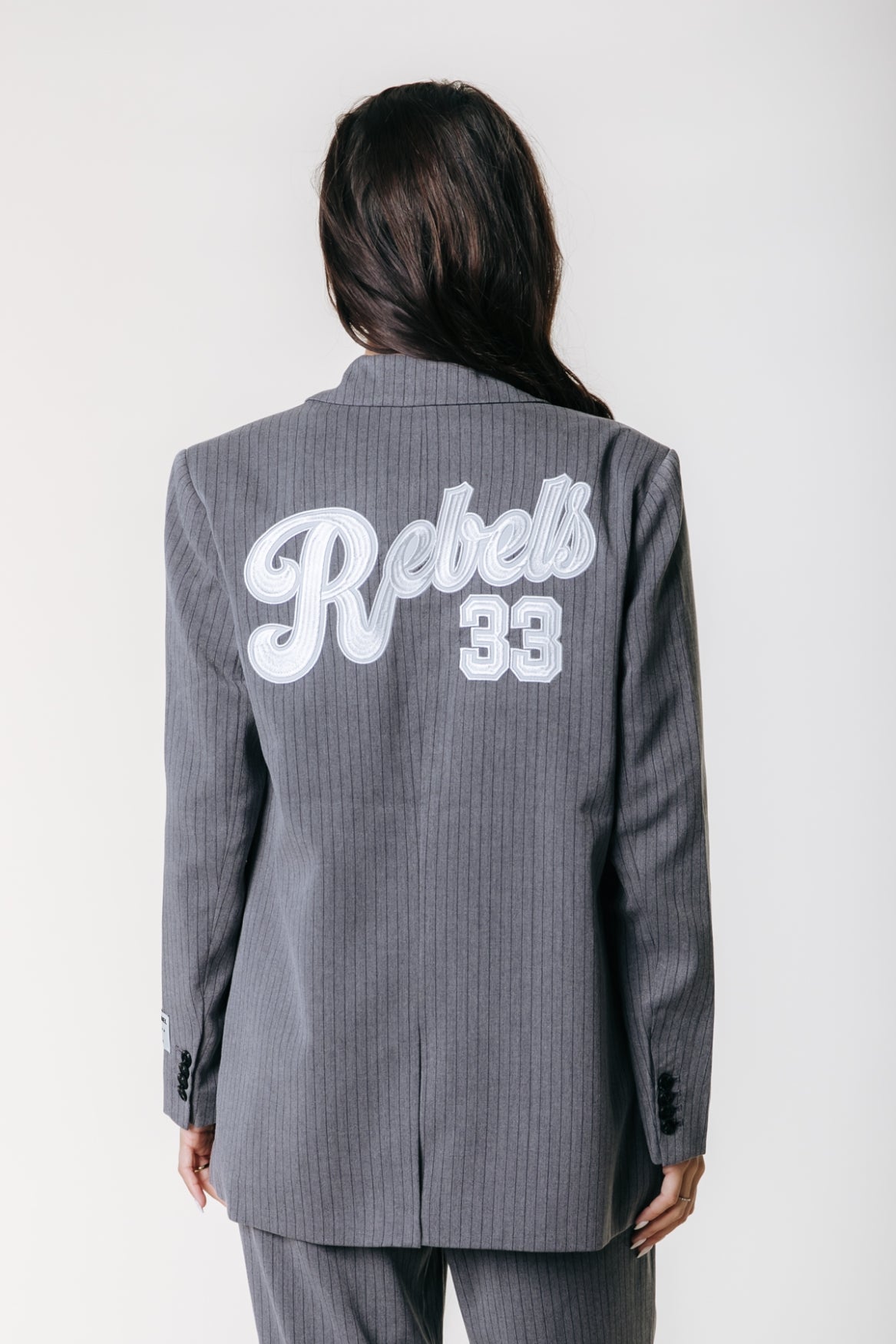 Jesra Stripe Blazer | Grey