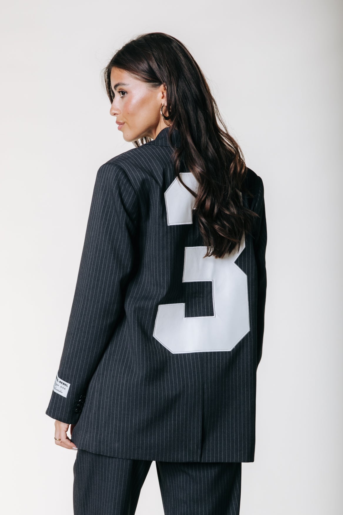 Jesra Stripe Blazer | Black