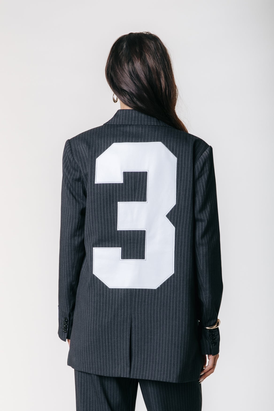 Jesra Stripe Blazer | Black