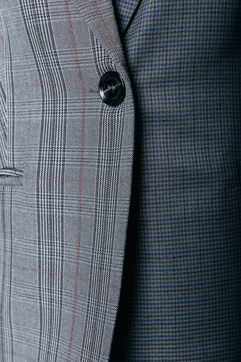 Mimmi Two Tone Blazer | Grey/Blue
